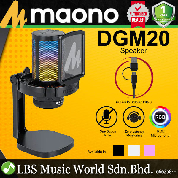 Maono DGM20 GamerWave Condenser Mic USB Gaming Microphone with ENC Tech and RGB