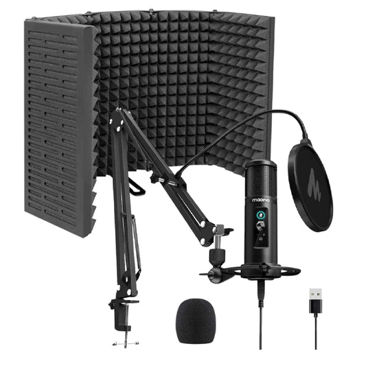 Maono PM-422 + AU-S05 Podcast USB Cardioid Condenser Microphone with Mic Shield (PM422 AUS05)