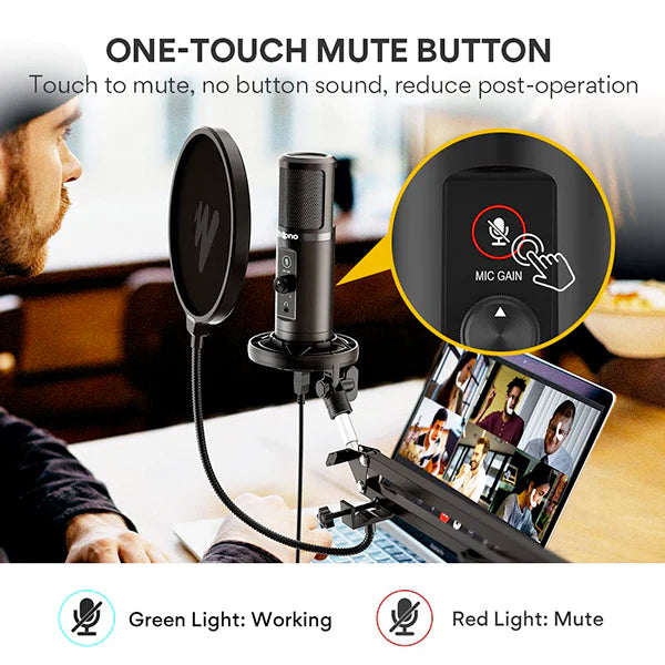 Maono PM-422 + AU-S05 Podcast USB Cardioid Condenser Microphone with Mic Shield (PM422 AUS05)