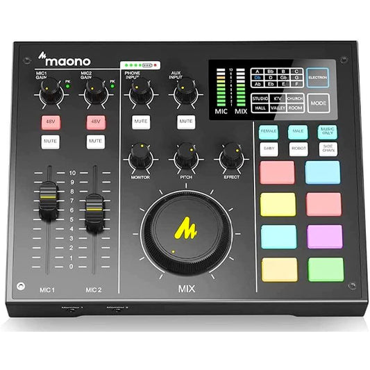 Maono Maonocaster AM100 Multi Channel Audio Interface and Podcast Mixer (AM 100)