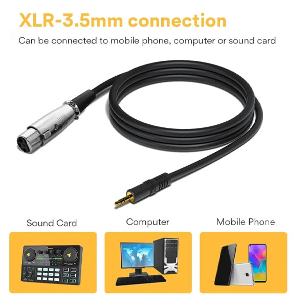 Maono XLR Female To 3.5mm TRS Male Microphone Cable (XLRTOTRS)