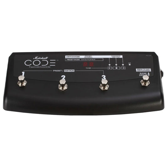 Marshall PEDL-91009 4 Way Footswitch for CODE Amplifiers with Preset Recall and LED Readout (PEDL91009)