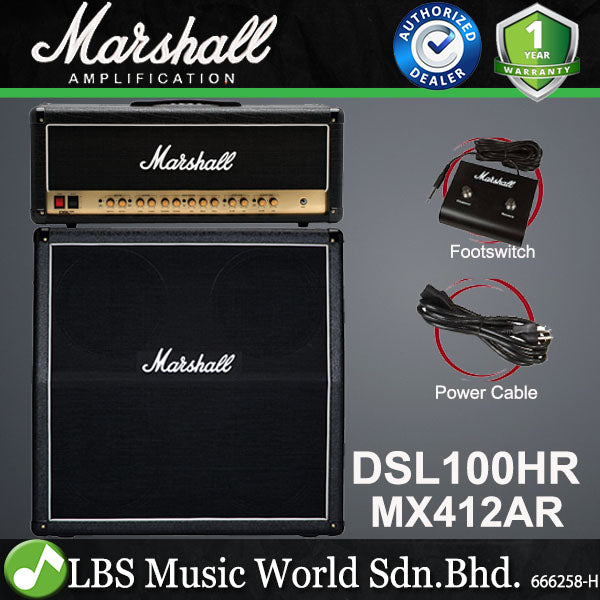 Marshall DSL100HR 100 Watt Tube Head Guitar Speaker Amplifier with 2 Channel Amp (DSL100 HR)