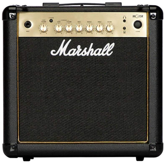 Marshall MG15GR 15 Watt 1 X 8" Electric Guitar Combo Speaker Amplifier with Reverb Amp (MG15R)