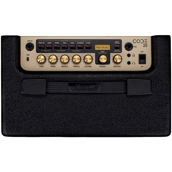 Marshall Code 25 25W 1x10" Digital Speaker Amp Modeling Electric Guitar Amplifier with Effect (CODE25)