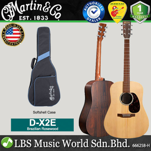 Martin D-X2E Dreadnought Spruce Top Acoustic Electric Guitar (DX2E DX2 E)