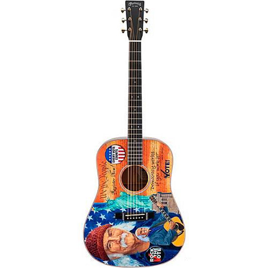 Martin D-16E Rock The Vote Dreadnought Acoustic Electric Guitar Special Edition With Gig Bag (D16E D 16E)