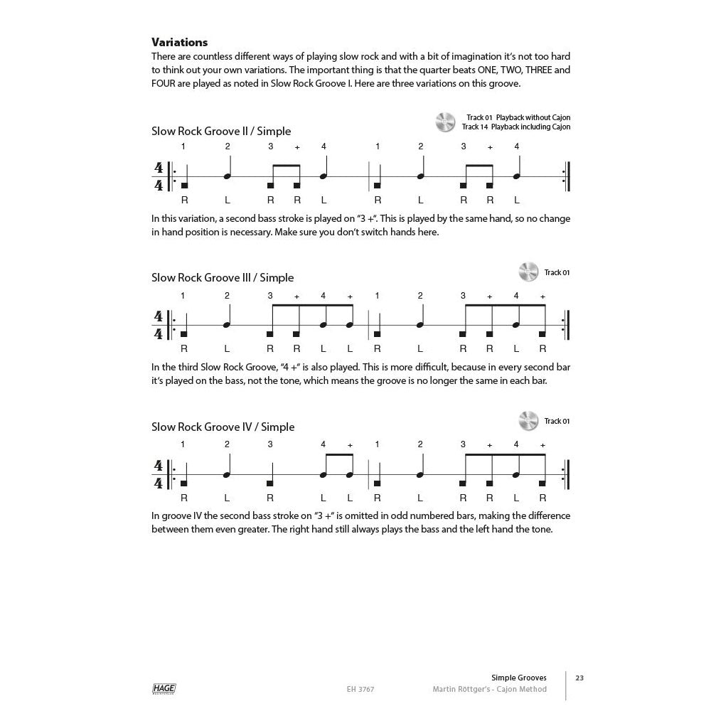 MARTIN ROTTGER'S EH 3767 HAGE Musikverlag Cajon Method (CD & DVD)