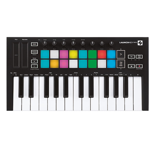Novation Launchkey Mini Mk3 25 key Keyboard USB MIDI Controller with 16 Pad and Ableton Lite (Launch Key Mini MKIII)