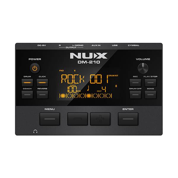 NUX DM-210 5-Piece Digital Drum with Full Mesh Head and NPA-100 Personal Monitor Amplifier (DM210)