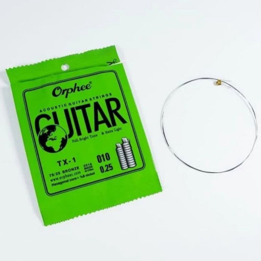 Orphee TX Single Thinner Acoustic String - 010, 014, 023, 030, 039, 047