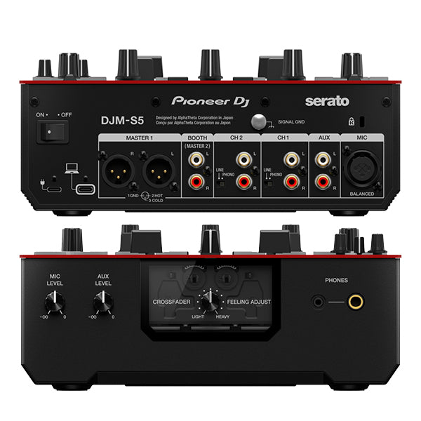 Pioneer DJ DJM-S5 Scratch Style 2 Channel DJ Mixer for Serato DJ Pro (DJMS5 DJM S5)