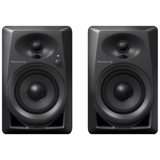 Pioneer DJ DM-40 21Watt 4 Inch Two Way Active Desktop Monitor System Speaker Pair - Black (DM40 DM 40)