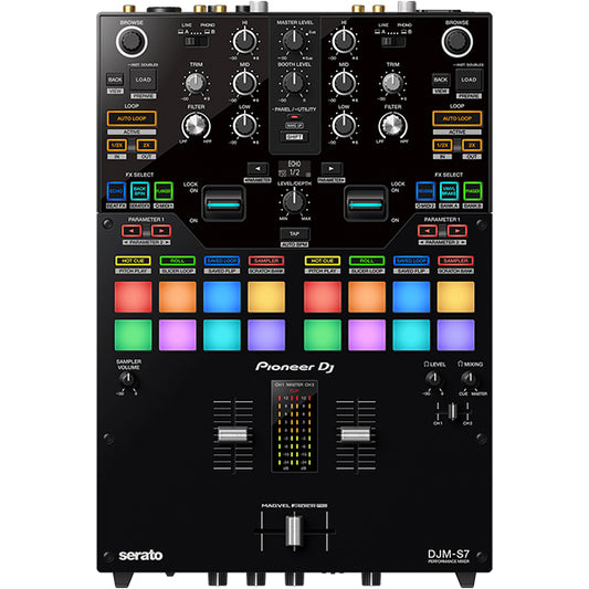 Pioneer DJ DJM-S7 Scratch-style 2-Channel Performance Mixer For Serato DJ (DJMS7 DJM S7)