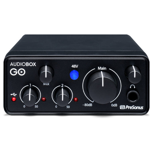 PreSonus AudioBox Go 2x2 USB C Audio Interface with Recording Software