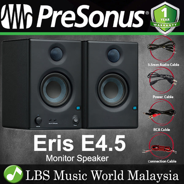PreSonus Eris E4.5 2-Way Monitor Active Studio Powered Monitors (E 4.5)