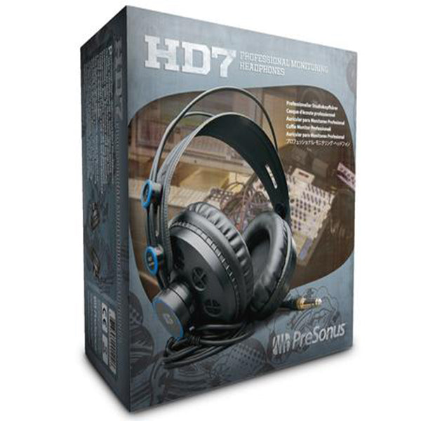 PreSonus HD7 Professional Monitoring Headphones Semi-Closed Back with Deep and Rich Bass (HD 7)