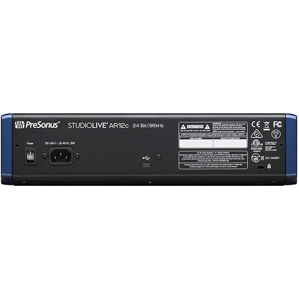 PreSonus StudioLive AR12c 12 Channel Analog Mixer and Audio Interface with Effects with Bluetooth (Studio Live AR12 C)