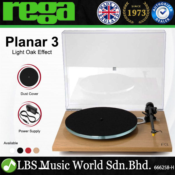 Rega Planar 3 Lightweight High-Gloss Turntable with Advanced EBLT Drive Belt