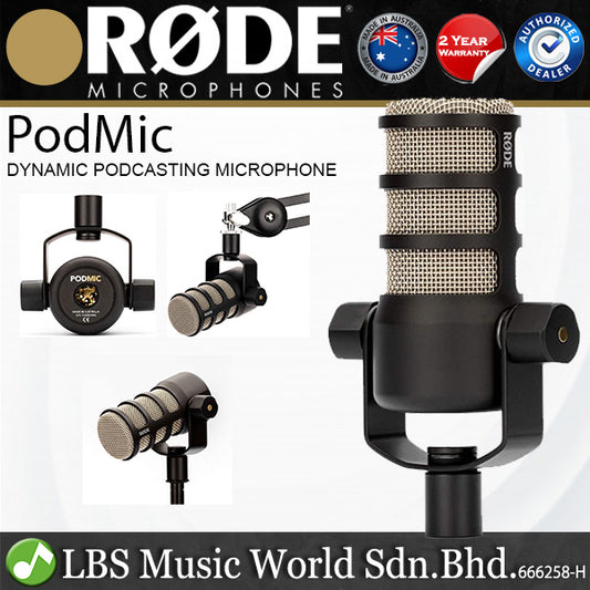 Rode PodMic Cardioid Dynamic Broadcast Microphone with Integrated Pop Shield (Pod Mic)