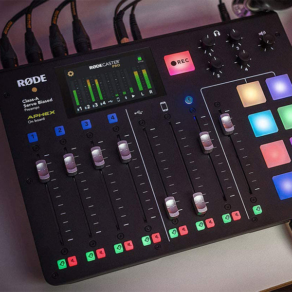 Rode RodeCaster Pro Podcast Production Studio with XLR Microphone Input and with 4 Class A Mic Preamp (Rode Caster)