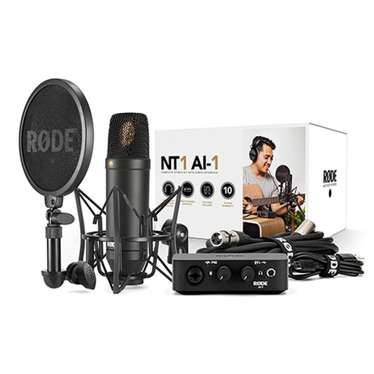 Rode AI-1 Complete Studio Kit USB Audio Interface and NT1 Condenser Microphone Mic (AI1 AI 1)