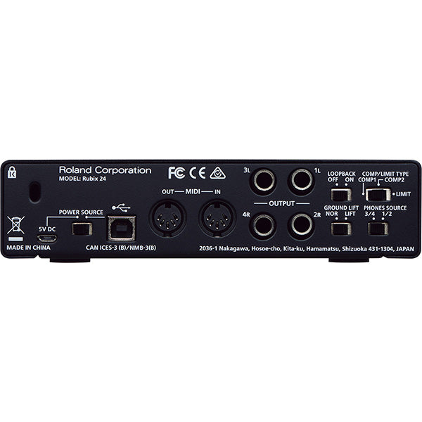 Roland RUBIX-24 USB MIDI Audio Interface 2 Mic Preamp for MAC PC (Rubix24 Rubix 24)