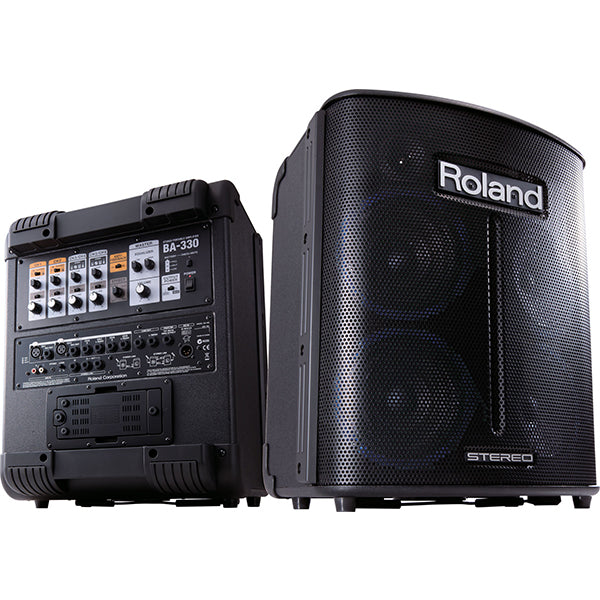 Roland BA-330 Portable Amplifier Battery Powered Stereo PA System Speaker Amp (BA330)
