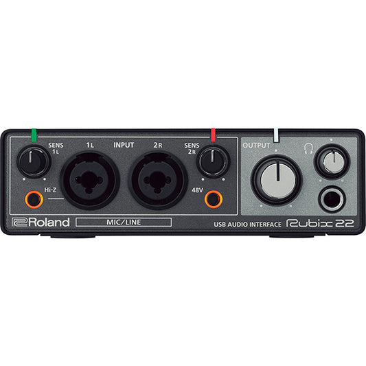 Roland RUBIX-22 USB Audio Midi Interface Mic Preamp for MAC PC IPAD (Rubix22 Rubix 22)