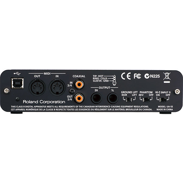 Roland UA-55 Quad-Capture USB Audio Interface with Mic Preamp (Quad Capture)