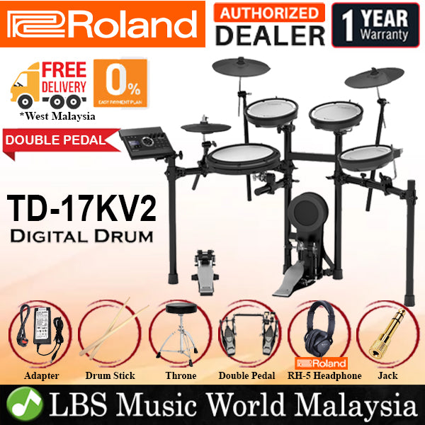 Roland TD-17KV2 Digital V-Drums Electronic V Drum Package (TD17KV2 TD-17KV TD17KV 17KV2)