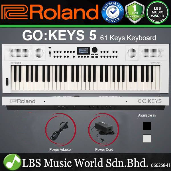 Roland GO:KEYS 5 61 Key Music Creation Keyboard with Bluetooth Built in MIDI Player and USB Recorder (GOKEYS)
