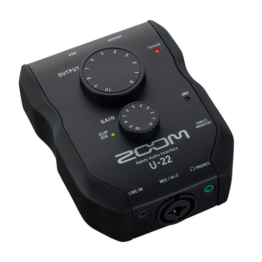 Gaming Bundle with Zoom U22 Audio Interface, Samson C01 Mic, SR850 Headphone, MBA18 Microphone Stand (U-22 C-01 SR-850 MBA-18)