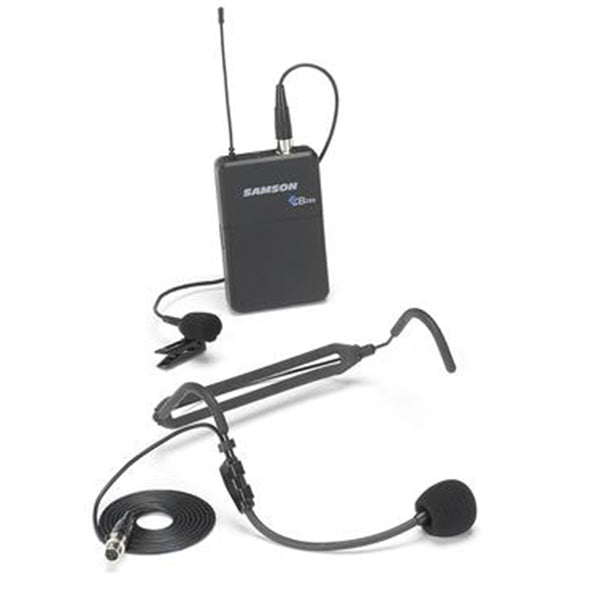 Samson Concert 288 All In One Dual Channel UHF Wireless System with Handheld Microphone and Bodypack Transmitter Including LM5 Lavalier and HS5 Headset Microphone (CR 288)