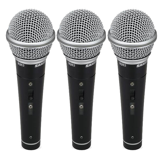 Samson R21 Cardiod Dynamic Microphone with Switch 3 Pack (R 21)