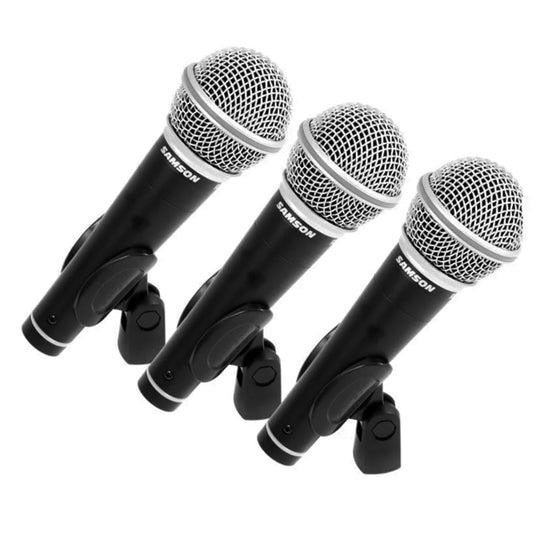 Samson R21 Dynamic Vocal Presentation Microphone 3 Pack (R 21)