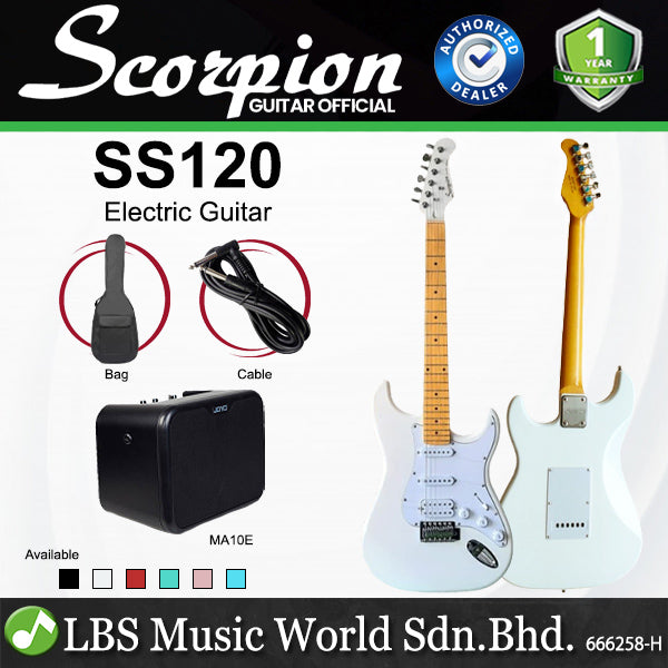 Scorpion SS120 Deluxe Series Stratocaster Maple Wood Fingerboard Electric Guitar