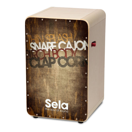 Sela SE 079 Cajon Casela Pro Vintage Brown Professional Snare Cajon Bundle (SE079)
