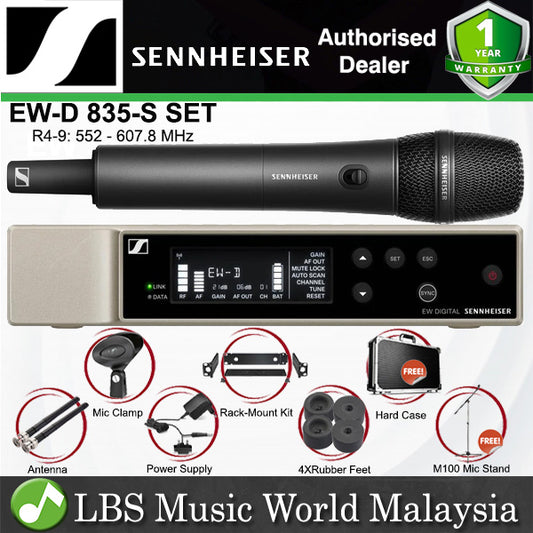 Sennheiser EW-D 835-S SET Digital Wireless Handheld Microphone System With Hardcase and Mic Stand (EWD835S EWD 835S)