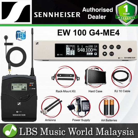 Sennheiser EW 100 G4-ME4 Wireless Lavalier Microphone System with Accesories and Hardcase (EW100G4ME4)