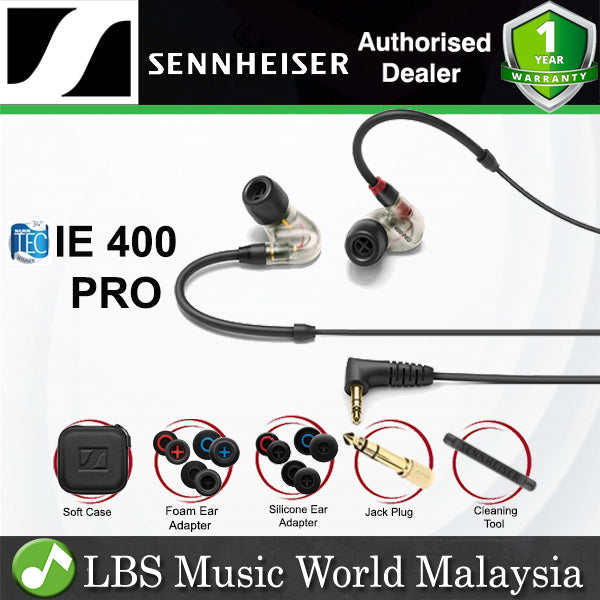 Sennheiser IE 400 Pro In Ear Monitor Earphones SYS 7 Dynamic Transducer and Detachable Cable with Soft Case (IE400Pro)
