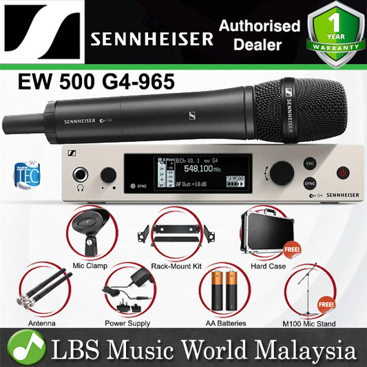 Sennheiser EW 500 G4-965 Wireless Handheld Microphone System with Hardcase and Mic Stand (EW500G4965)