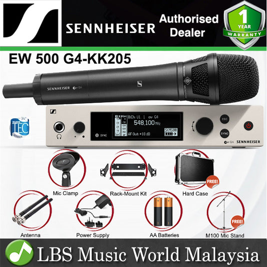 Sennheiser EW 500 G4-KK205 Wireless Handheld Microphone System with Mic Stand and Hardcase (EW500G4KK205)