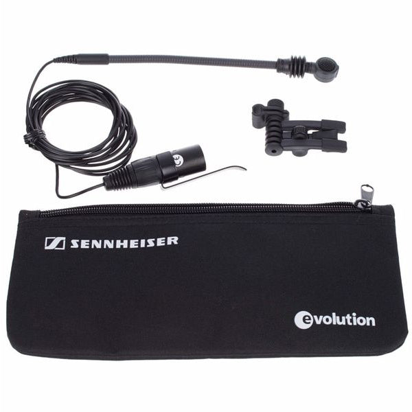 Sennheiser e 608 Dynamic Super Cardioid Miniature Mic Flexible Gooseneck Instrument Microphone with Bag (e608)