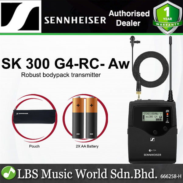 Sennheiser SK 300 G4-RC Pro Audio Wireless Bodypack Transmitter