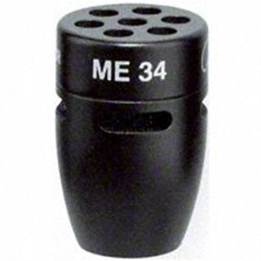 Sennheiser ME 34 Condenser Microphone Cardioid Mic Capsule for MZH Gooseneck with Windscreen - Black (ME34)