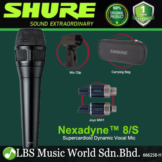 Shure Nexadyne™ 8/S Supercardioid Handheld Mic Dynamic Vocal Microphone (NXN8/S)