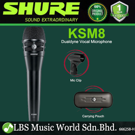 Shure KSM8 Dualdyne Handheld Mic Cardioid Dynamic Vocal Microphone