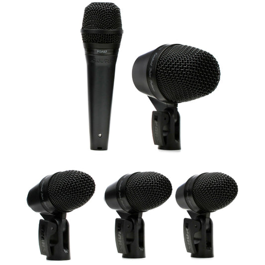 Shure PGADRUMKIT5 5 Pieces Alta Drum Microphone Kit Essential Package Mic