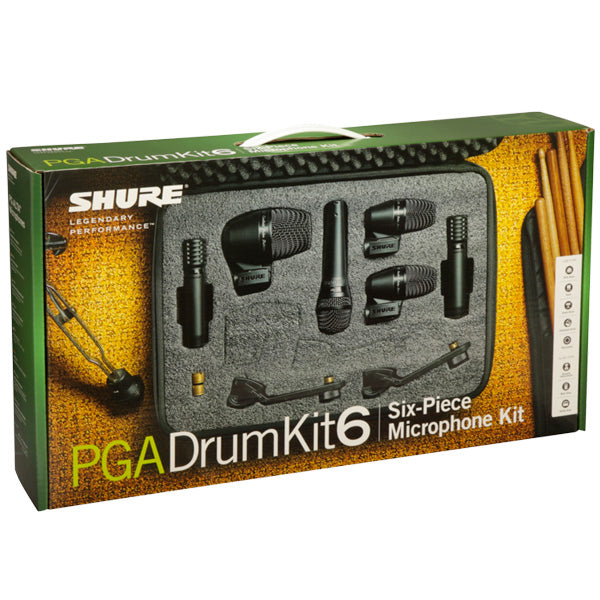 Shure PGADRUMKIT6 6 Pieces PG Alta Drum Microphone Kit Extended Mic Package
